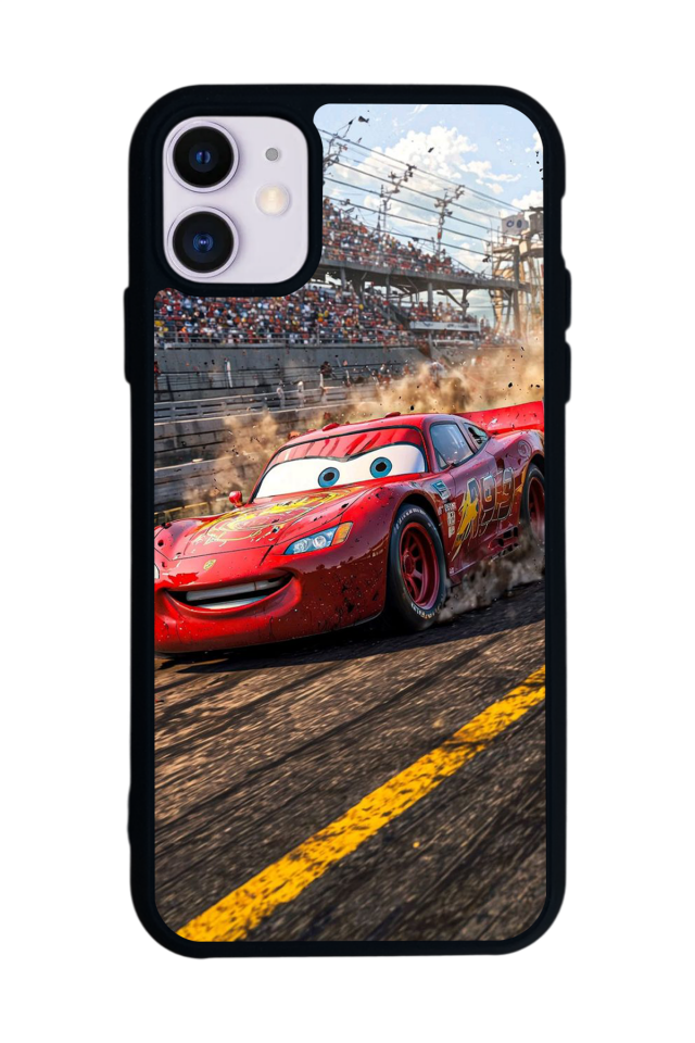 iPhone 11 Uyumlu Şimsek McQueen Tasarımlı Glossy Premium Kılıf