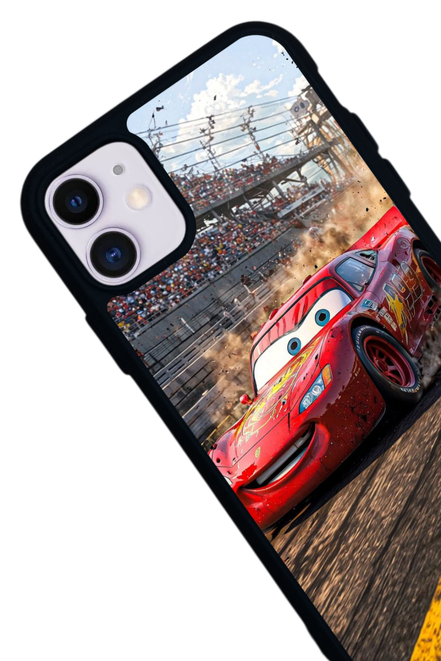 iPhone 11 Uyumlu Şimsek McQueen Tasarımlı Glossy Premium Kılıf
