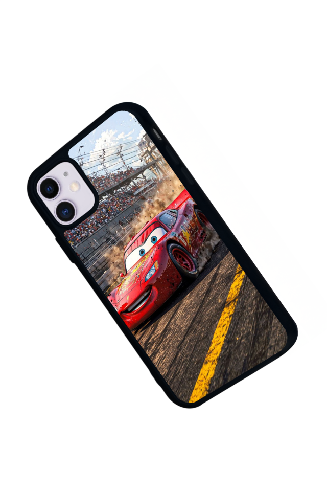 iPhone 11 Uyumlu Şimsek McQueen Tasarımlı Glossy Premium Kılıf