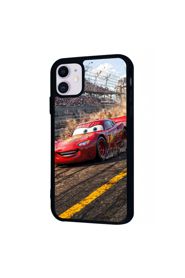 iPhone 11 Uyumlu Şimsek McQueen Tasarımlı Glossy Premium Kılıf