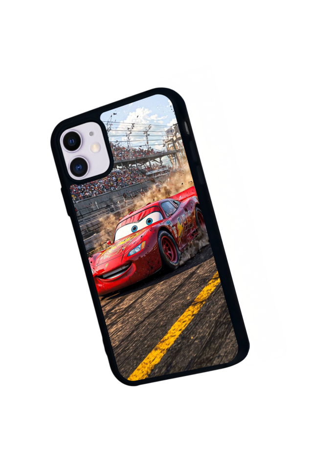 iPhone 11 Uyumlu Şimsek McQueen Tasarımlı Glossy Premium Kılıf