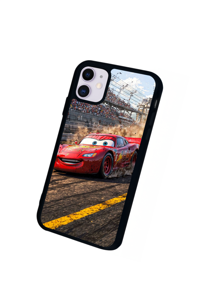 iPhone 11 Uyumlu Şimsek McQueen Tasarımlı Glossy Premium Kılıf