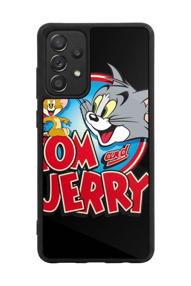 Samsung Galaxy A72 Uyumlu Tom And Jerry Tasarımlı Glossy Premium Kılıf