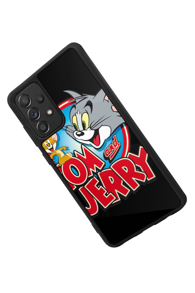 Samsung Galaxy A72 Uyumlu Tom And Jerry Tasarımlı Glossy Premium Kılıf