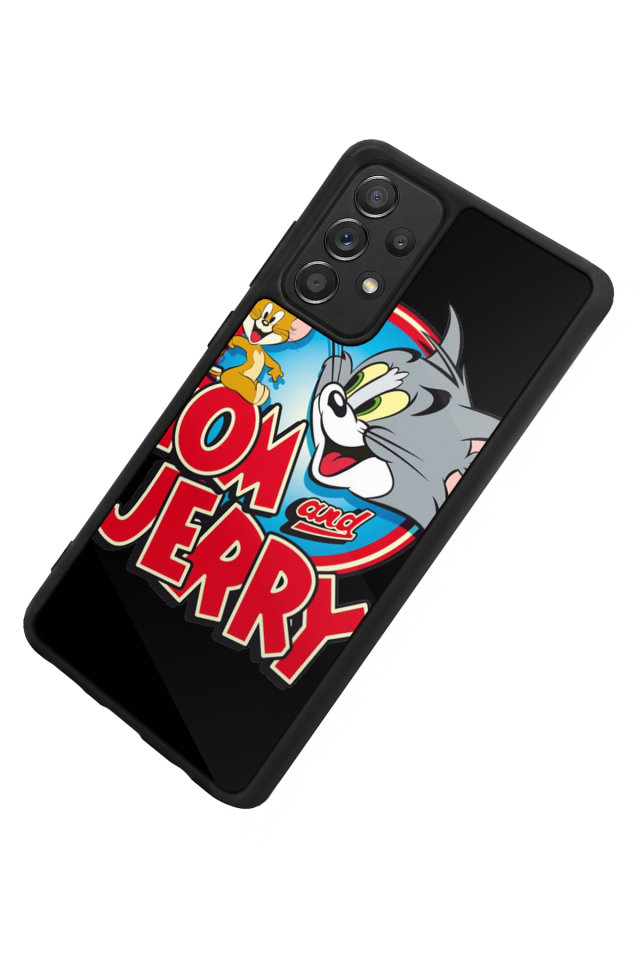 Samsung Galaxy A72 Uyumlu Tom And Jerry Tasarımlı Glossy Premium Kılıf