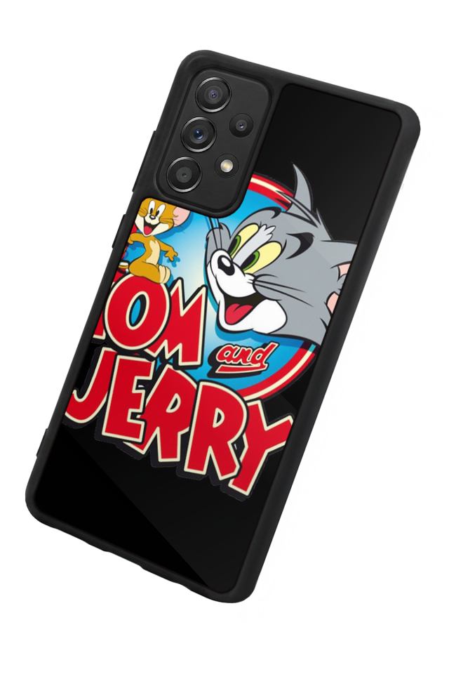 Samsung Galaxy A72 Uyumlu Tom And Jerry Tasarımlı Glossy Premium Kılıf