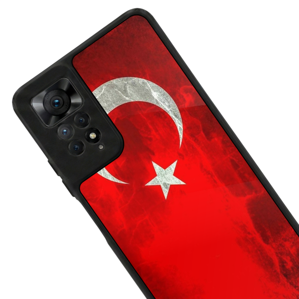 Xiaomi Redmi Note 12 Pro Uyumlu Türk Bayragi Tasarımlı Glossy Premium Kılıf