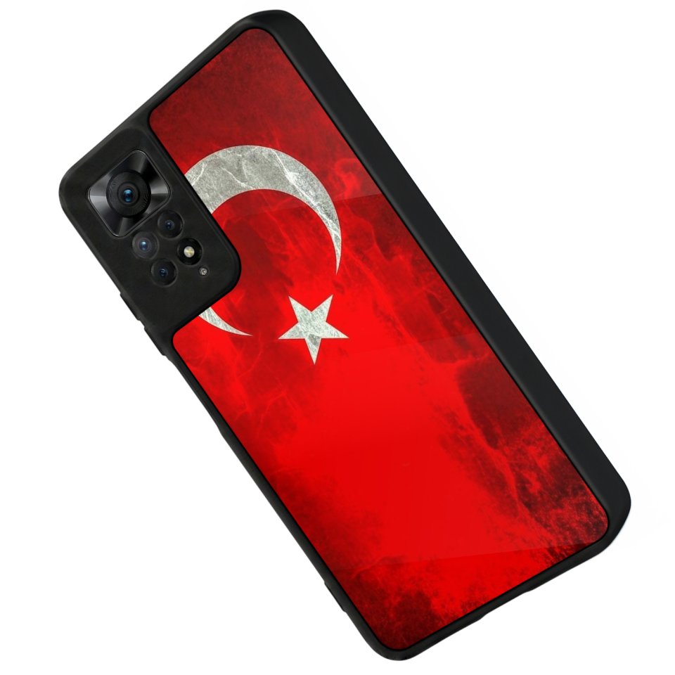 Xiaomi Redmi Note 12 Pro Uyumlu Türk Bayragi Tasarımlı Glossy Premium Kılıf