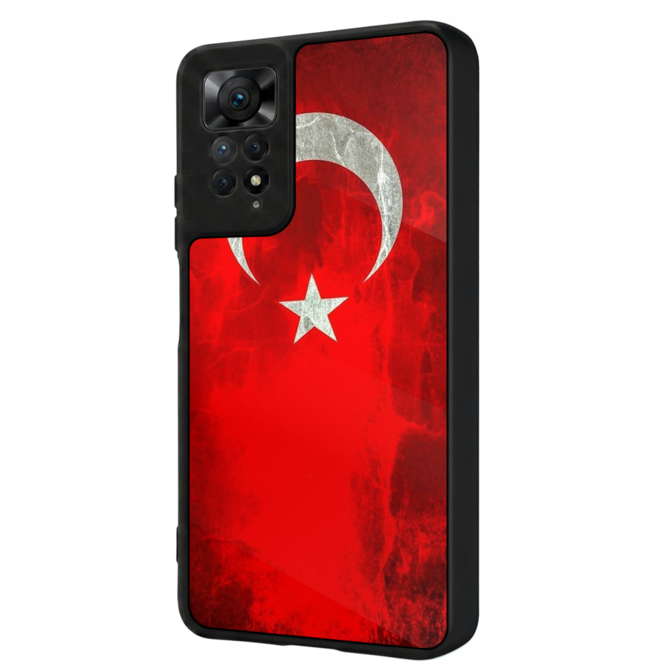 Xiaomi Redmi Note 12 Pro Uyumlu Türk Bayragi Tasarımlı Glossy Premium Kılıf