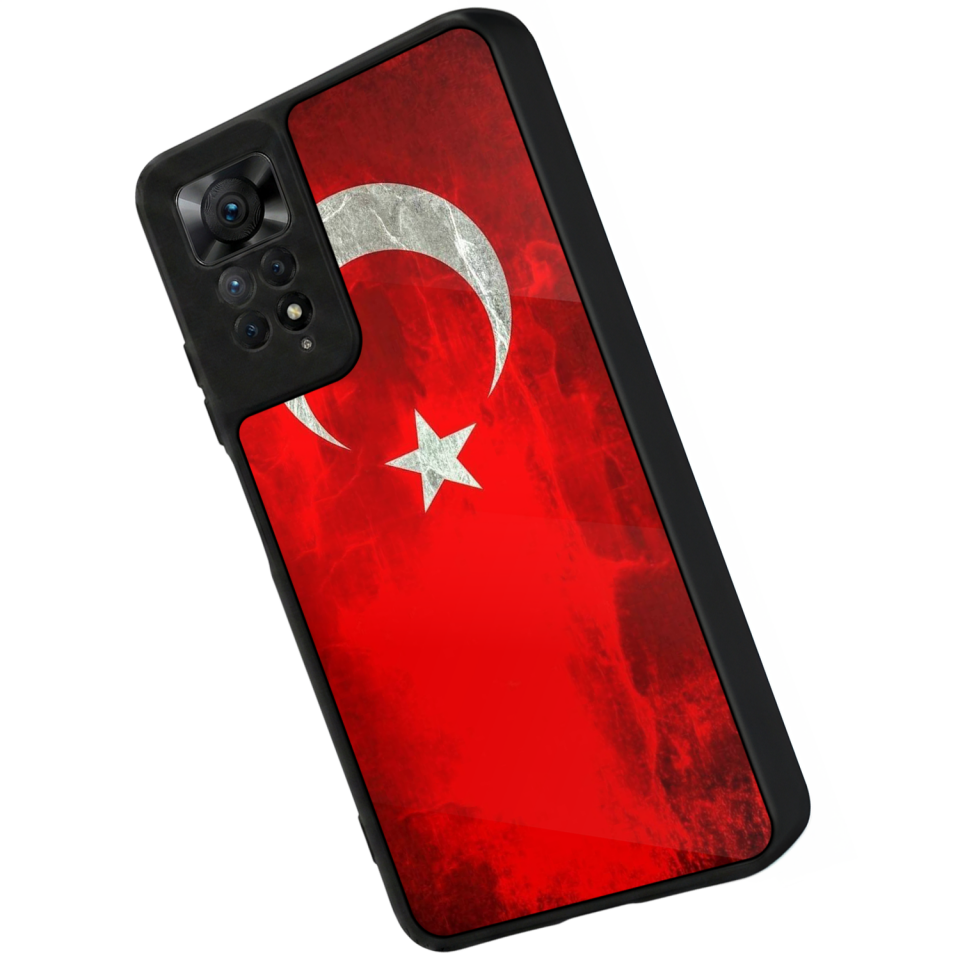 Xiaomi Redmi Note 12 Pro Uyumlu Türk Bayragi Tasarımlı Glossy Premium Kılıf