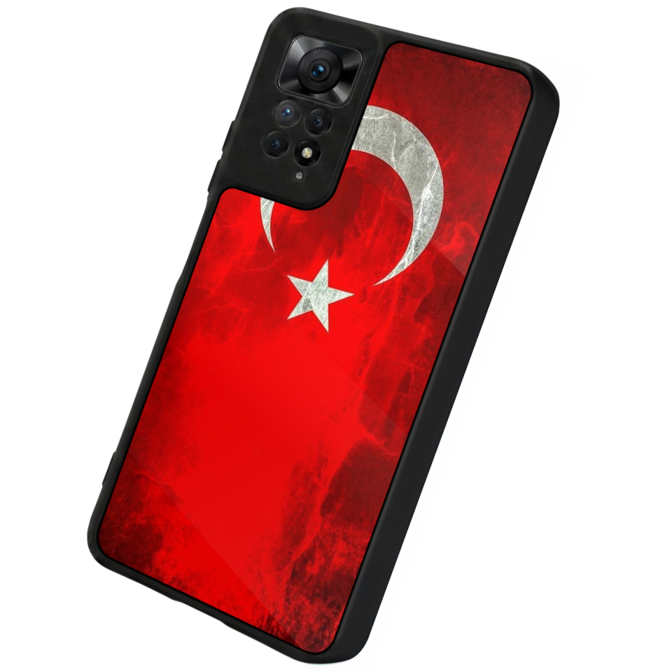 Xiaomi Redmi Note 12 Pro Uyumlu Türk Bayragi Tasarımlı Glossy Premium Kılıf
