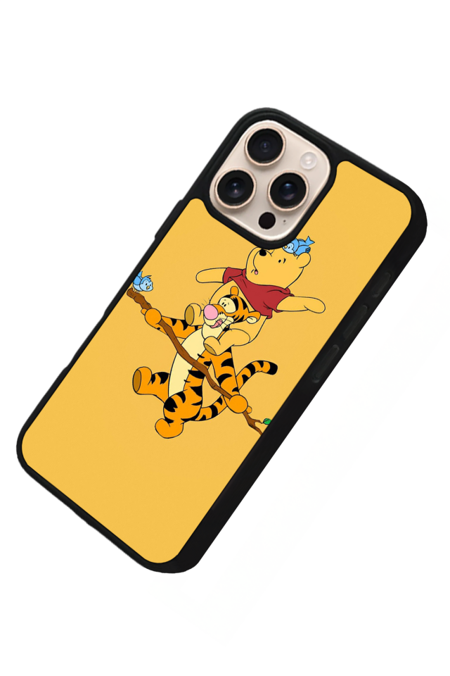 iPhone 15 Pro Uyumlu Winnie Tasarımlı Glossy Premium Kılıf