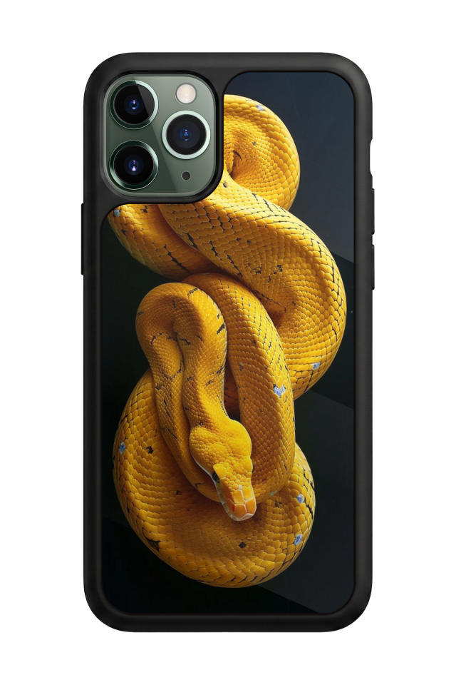 iPhone 11 Pro Uyumlu Yılan Tasarımlı Glossy Premium Kılıf