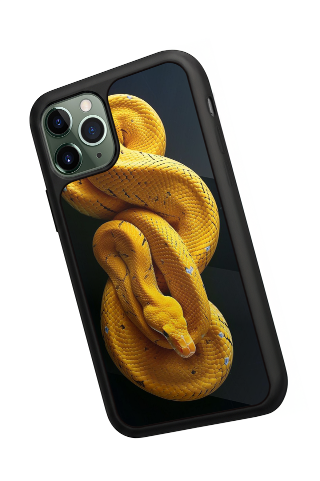 iPhone 11 Pro Uyumlu Yılan Tasarımlı Glossy Premium Kılıf