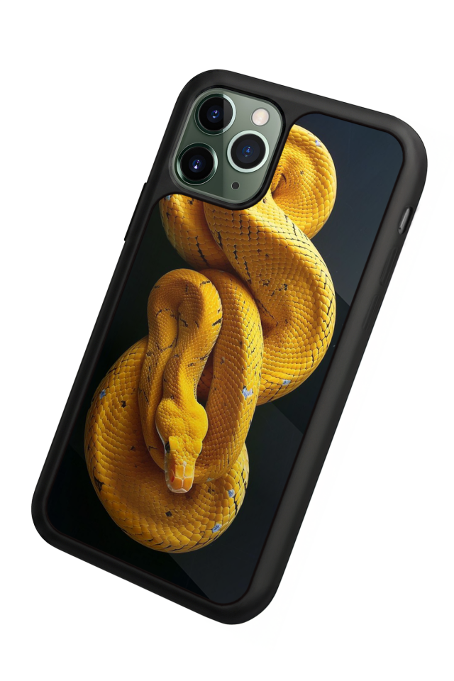 iPhone 11 Pro Uyumlu Yılan Tasarımlı Glossy Premium Kılıf