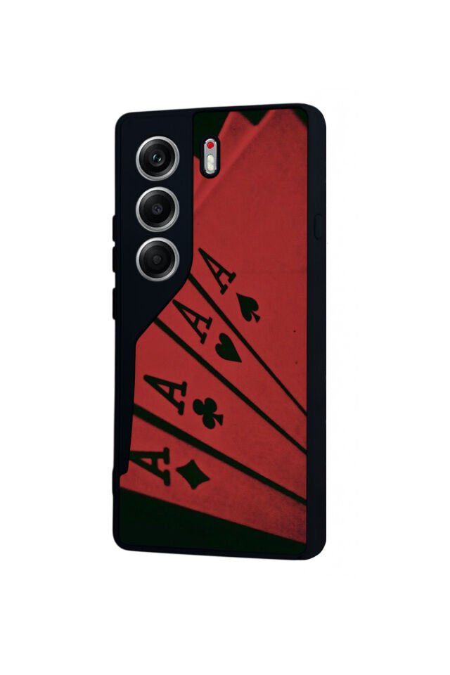 Tecno Camon 40 Uyumlu Kart Tasarımlı Glossy Premium Kılıf