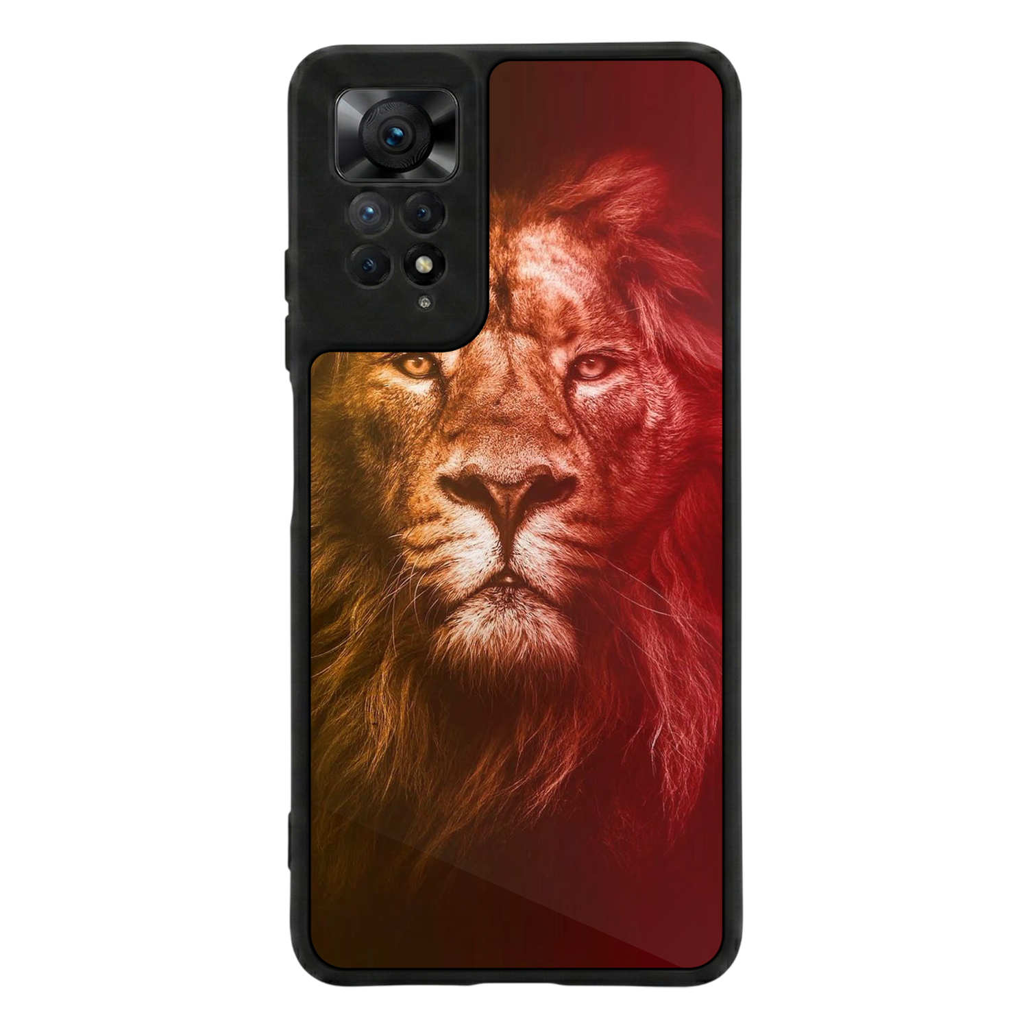 Xiaomi Redmi Note 11 Pro Uyumlu Aslan Tasarımlı Glossy Premium Kılıf