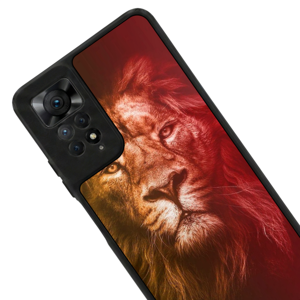 Xiaomi Redmi Note 11 Pro Uyumlu Aslan Tasarımlı Glossy Premium Kılıf