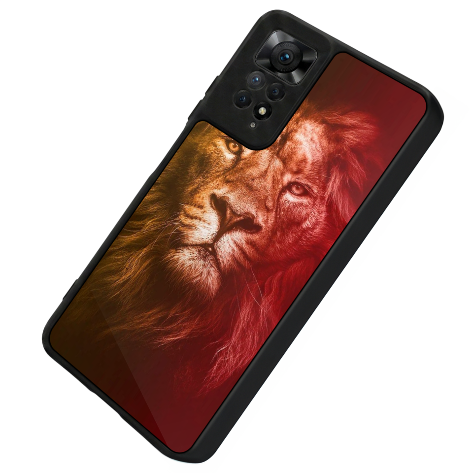 Xiaomi Redmi Note 11 Pro Uyumlu Aslan Tasarımlı Glossy Premium Kılıf