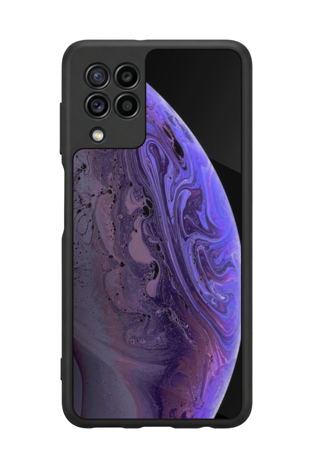 Samsung Galaxy M22 Uyumlu Ay Tasarımlı Glossy Premium Kılıf