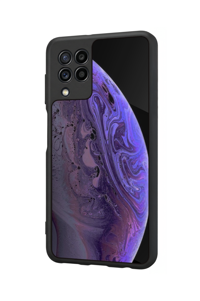 Samsung Galaxy M22 Uyumlu Ay Tasarımlı Glossy Premium Kılıf