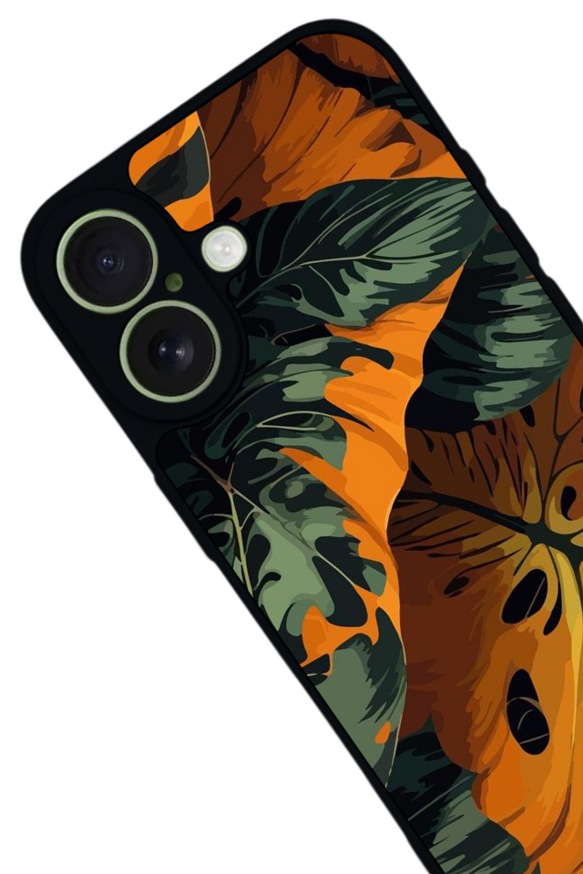 iPhone 17 Uyumlu Botanik Tasarımlı Glossy Premium Kılıf