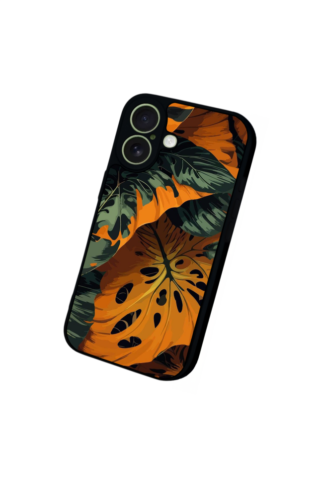 iPhone 17 Uyumlu Botanik Tasarımlı Glossy Premium Kılıf