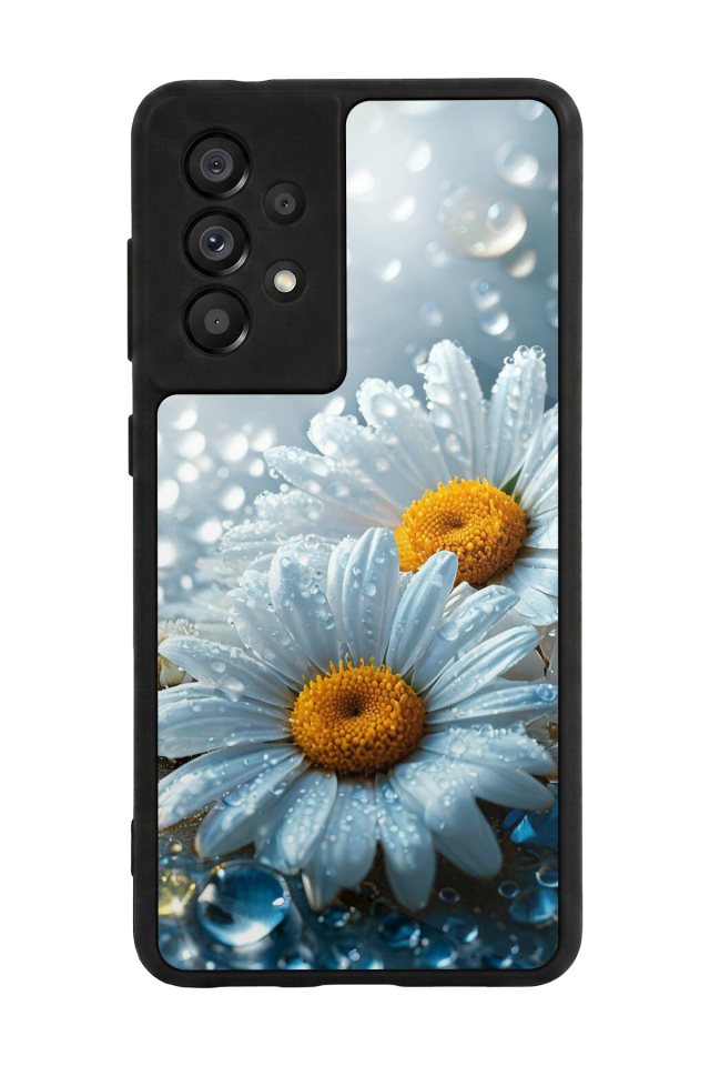 Samsung Galaxy A73 Uyumlu Cicek Tasarımlı Glossy Premium Kılıf