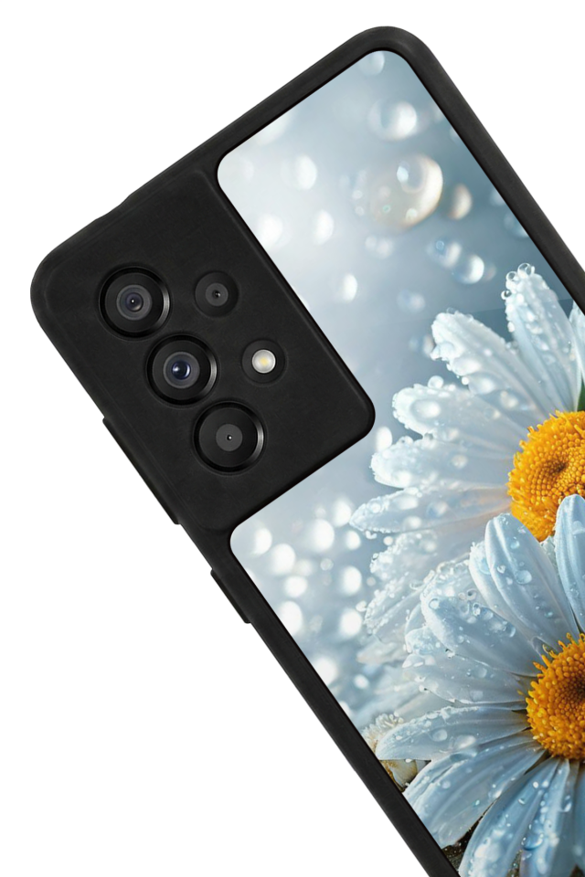 Samsung Galaxy A73 Uyumlu Cicek Tasarımlı Glossy Premium Kılıf
