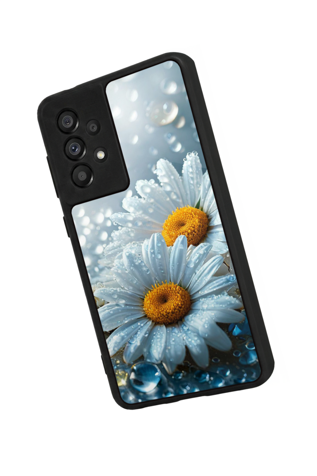 Samsung Galaxy A73 Uyumlu Cicek Tasarımlı Glossy Premium Kılıf