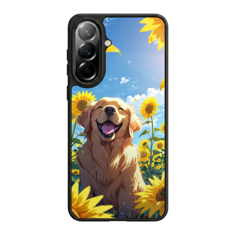Samsung Galaxy A37 Uyumlu Golden Kopek Tasarımlı Glossy Premium Kılıf