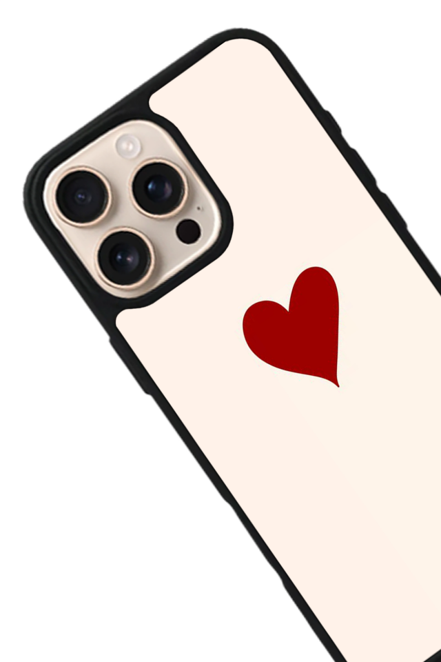 iPhone 14 Pro Max Uyumlu Kalp Love Tasarımlı Glossy Premium Kılıf