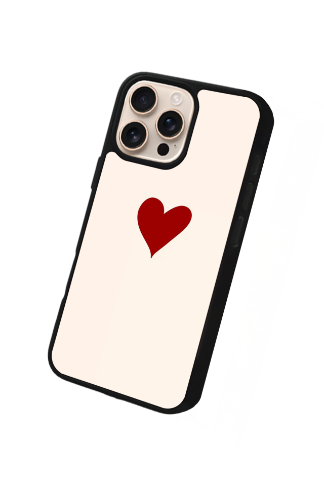 iPhone 14 Pro Max Uyumlu Kalp Love Tasarımlı Glossy Premium Kılıf