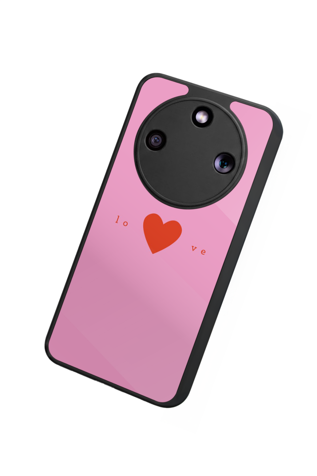 Honor Magic 8 Lite Uyumlu Kalp Love Tasarımlı Glossy Premium Kılıf