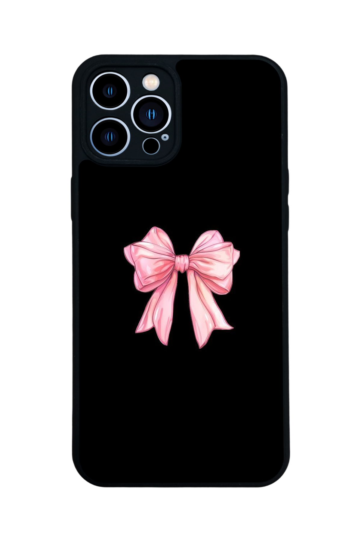 iPhone 13 Pro Max Uyumlu Kurdele Tasarımlı Glossy Premium Kılıf