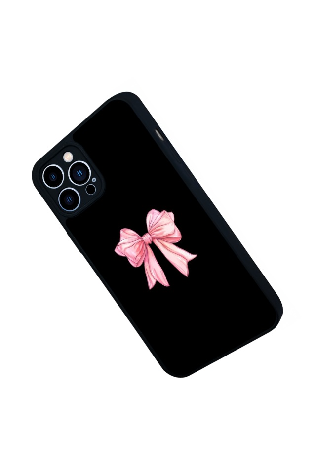 iPhone 13 Pro Max Uyumlu Kurdele Tasarımlı Glossy Premium Kılıf