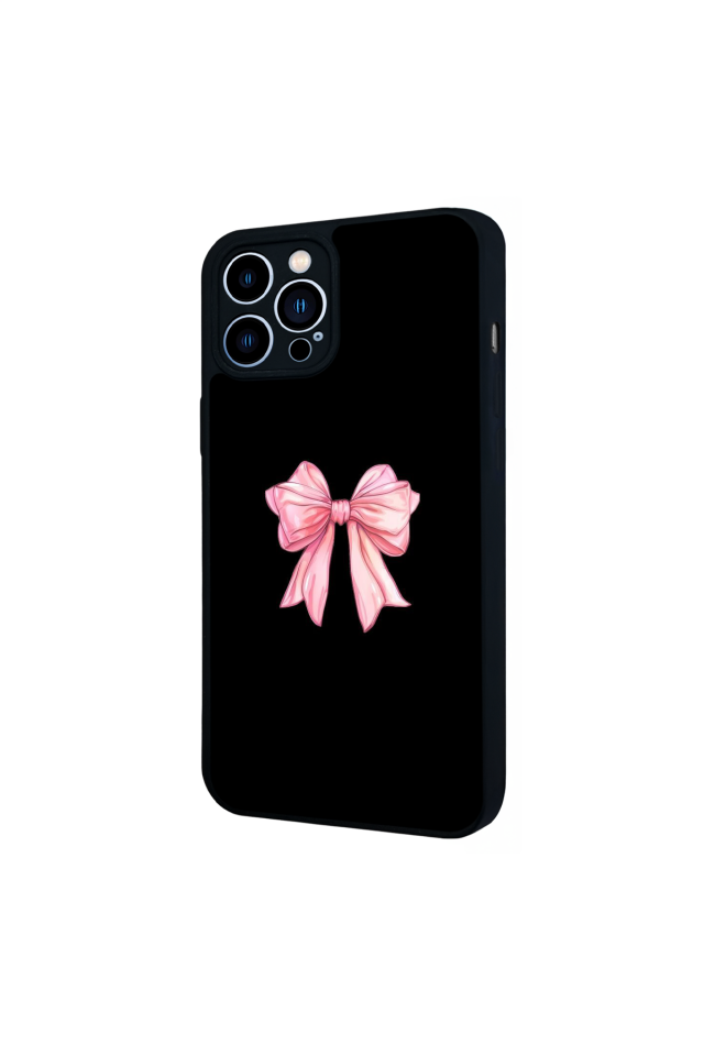 iPhone 13 Pro Max Uyumlu Kurdele Tasarımlı Glossy Premium Kılıf