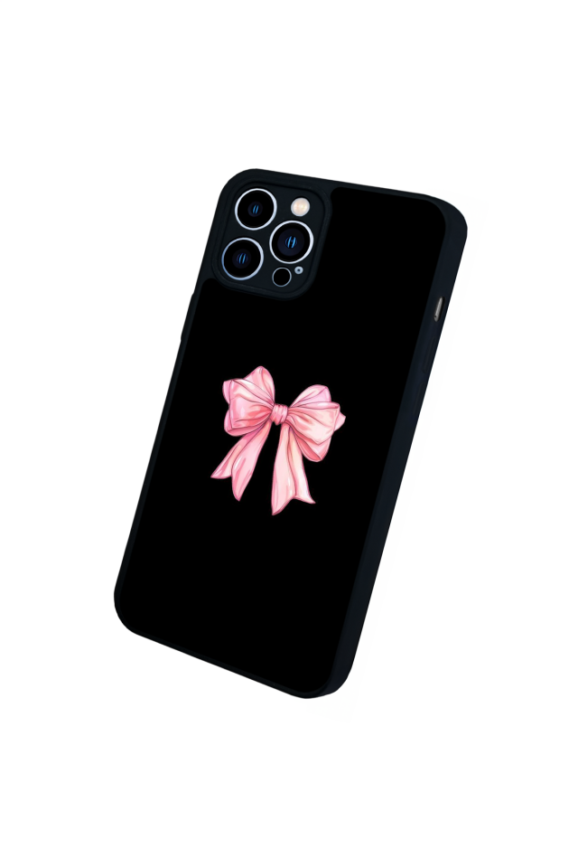 iPhone 13 Pro Max Uyumlu Kurdele Tasarımlı Glossy Premium Kılıf