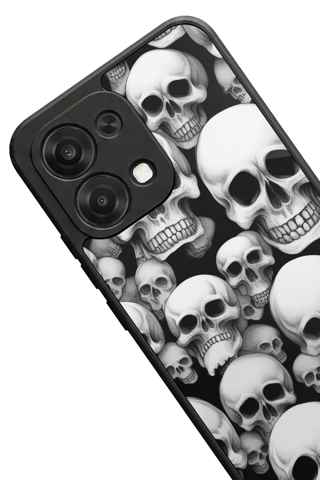 Oppo A6 Pro Uyumlu KuruKafa Tasarımlı Glossy Premium Kılıf