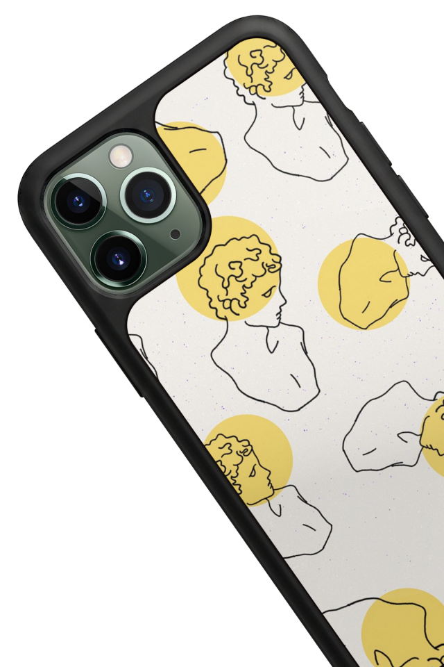 iPhone 11 Pro Max Uyumlu Line Art Tasarımlı Glossy Premium Kılıf