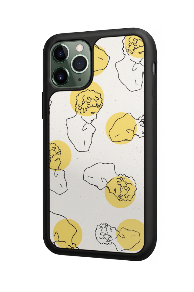 iPhone 11 Pro Max Uyumlu Line Art Tasarımlı Glossy Premium Kılıf