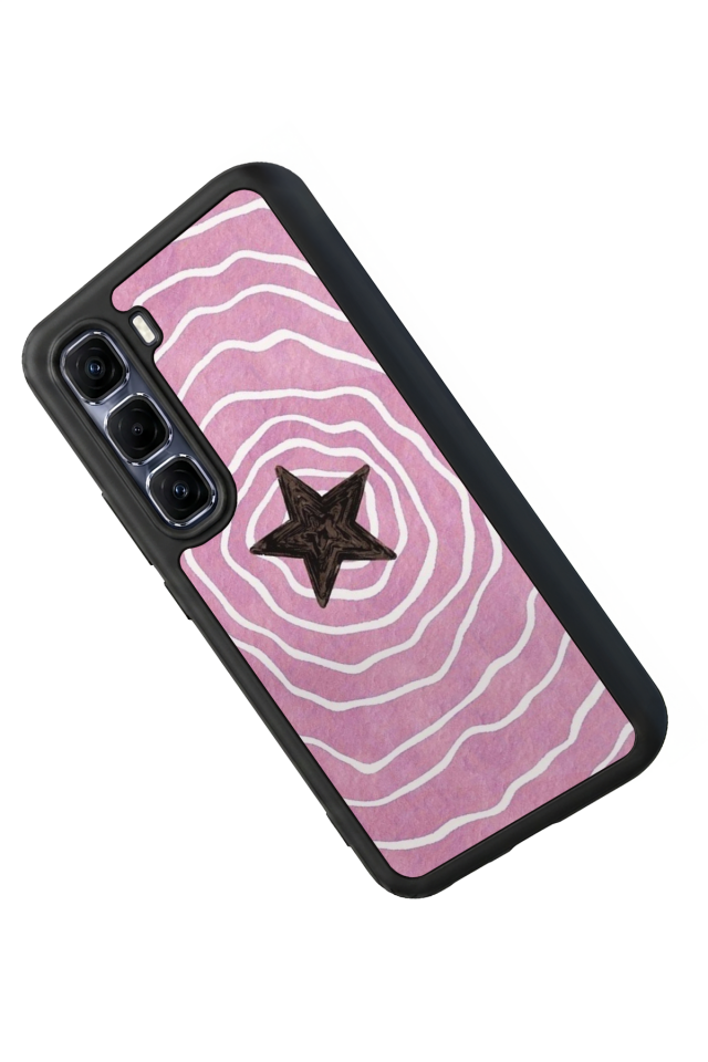 Infinix Hot 60 Pro Plus Uyumlu Retro Yildizlar Tasarımlı Glossy Premium Kılıf