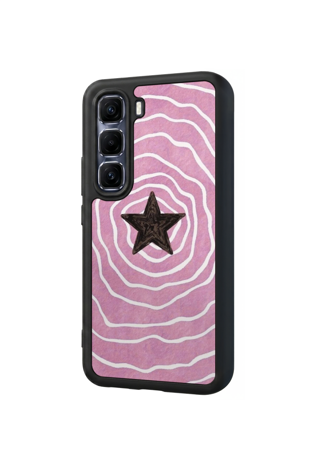 Infinix Hot 60 Pro Plus Uyumlu Retro Yildizlar Tasarımlı Glossy Premium Kılıf