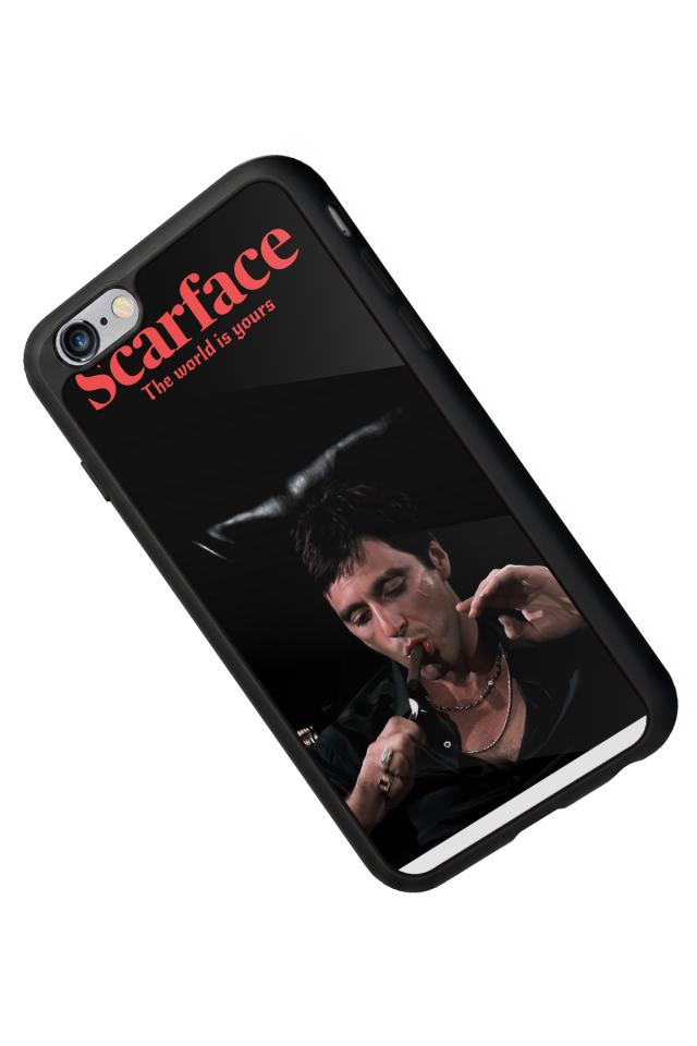 iPhone 6 Plus Uyumlu Scarface Tasarımlı Glossy Premium Kılıf