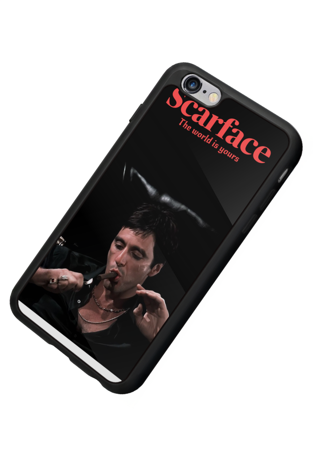 iPhone 6 Plus Uyumlu Scarface Tasarımlı Glossy Premium Kılıf