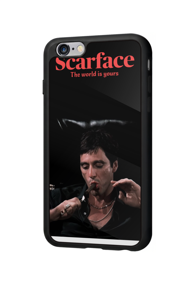 iPhone 6 Plus Uyumlu Scarface Tasarımlı Glossy Premium Kılıf