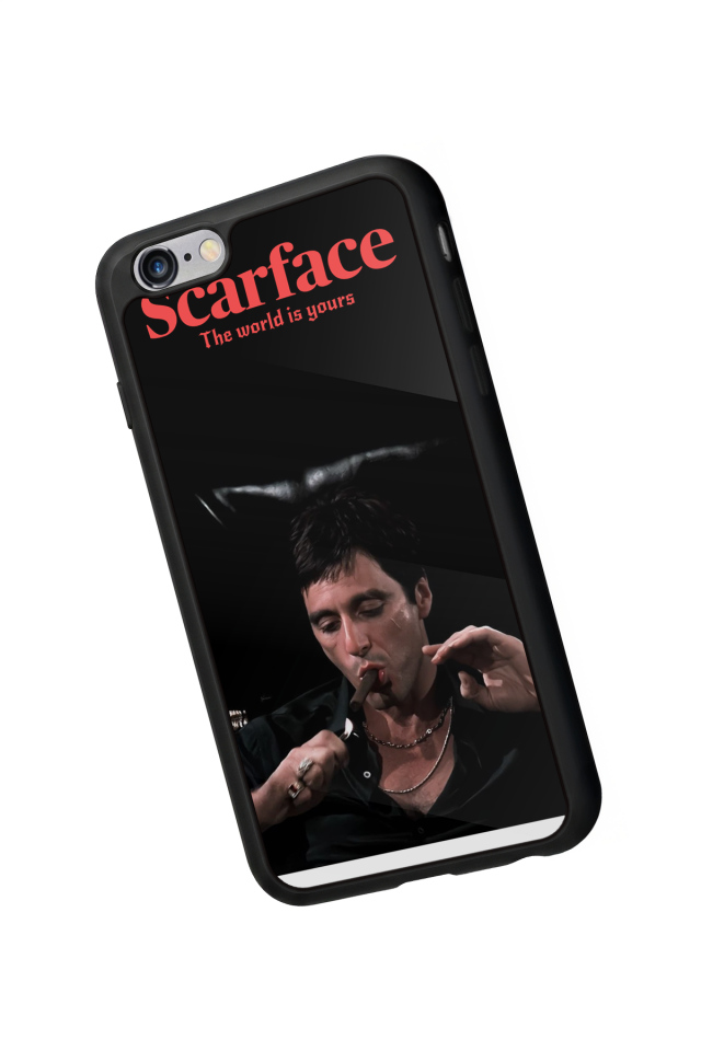 iPhone 6 Plus Uyumlu Scarface Tasarımlı Glossy Premium Kılıf