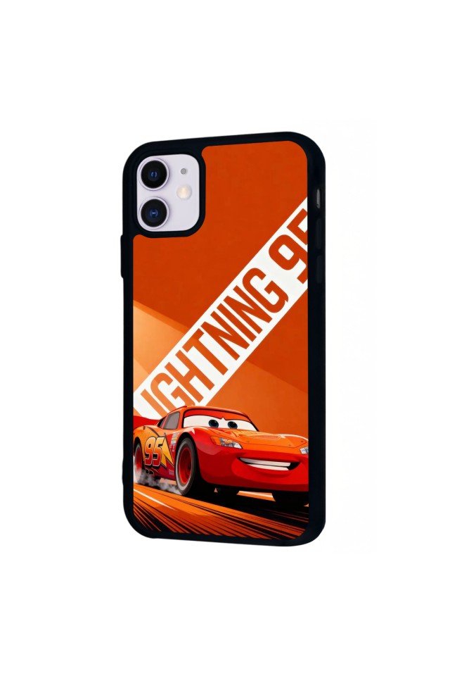 iPhone 11 Uyumlu Şimsek McQueen Tasarımlı Glossy Premium Kılıf