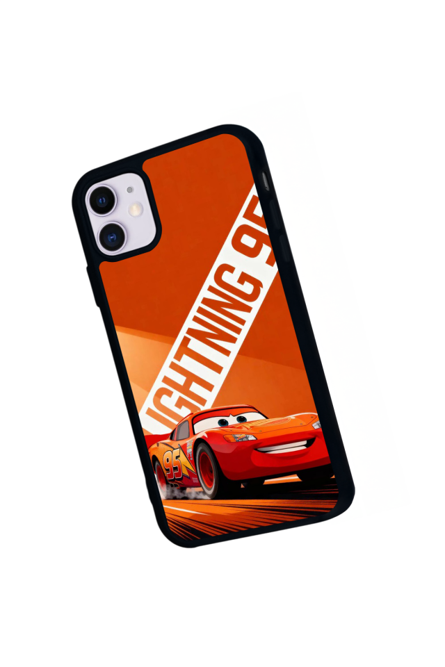 iPhone 11 Uyumlu Şimsek McQueen Tasarımlı Glossy Premium Kılıf