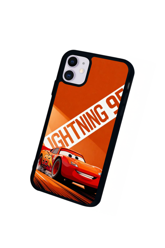 iPhone 11 Uyumlu Şimsek McQueen Tasarımlı Glossy Premium Kılıf